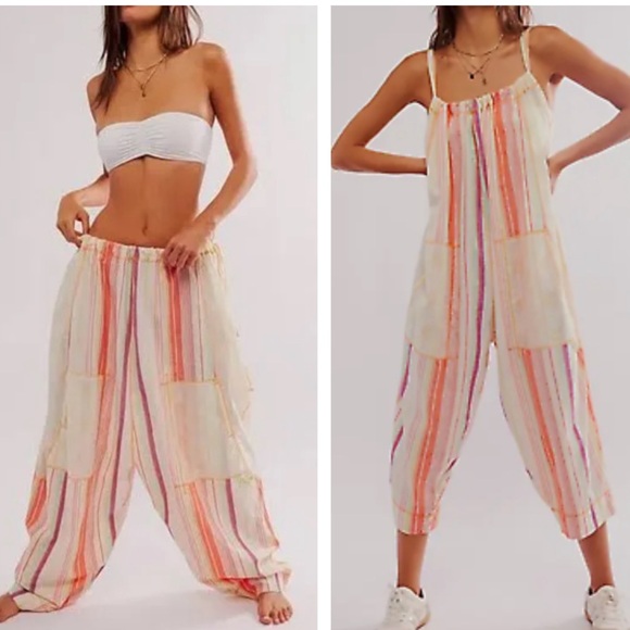 Free People Pants - FREE PEOPLE DREAM IN COLOR CONVERTIBLE PANTS JUMPSUIT SMALL MEDIUM